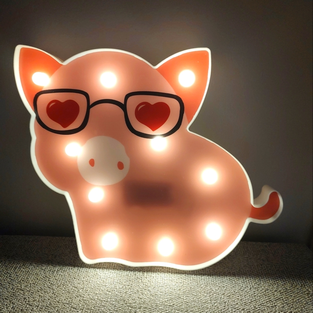 Pig Decoration with Lights